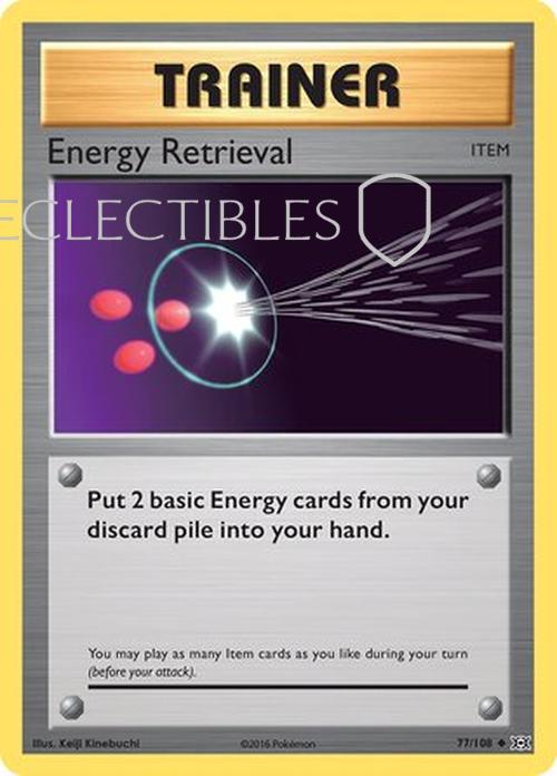 Pokemon evolutions 077/108 Energy Retrieval  Reverse Holo