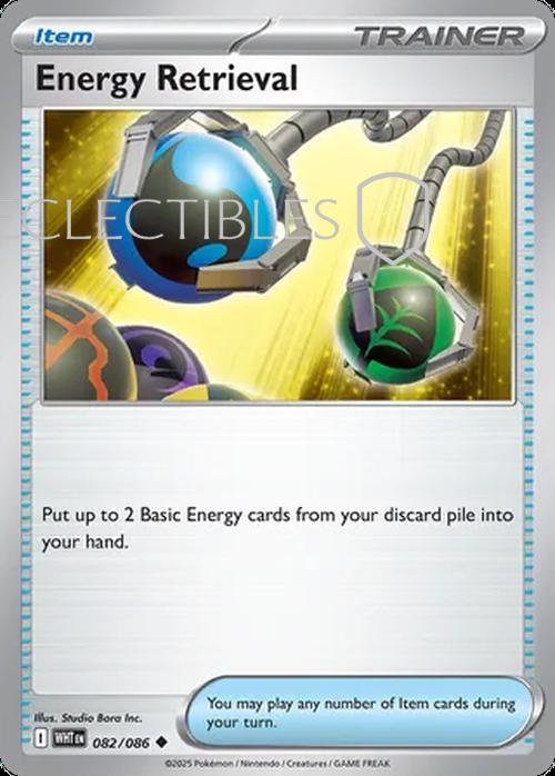 Pokemon White Flare 082/086 Energy Retrieval Reverse Holo