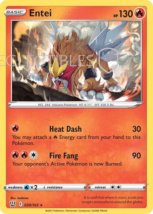 Pokemon Battle Styles 020/163 Entei Holo