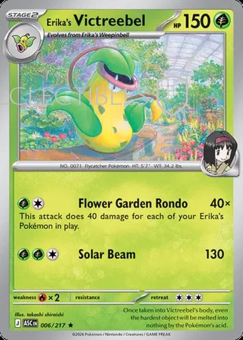 Pokemon Ascended Heroes 006/217 Erikas Victreebel Reverse Holo
