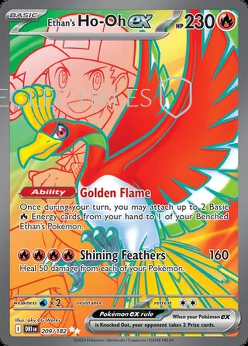 Pokemon Destined Rivals 209/182 Ethans Ho Oh ex