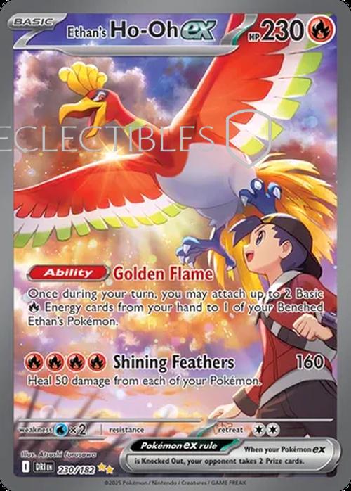 Pokemon Destined Rivals 230/182 Ethans Ho Oh ex