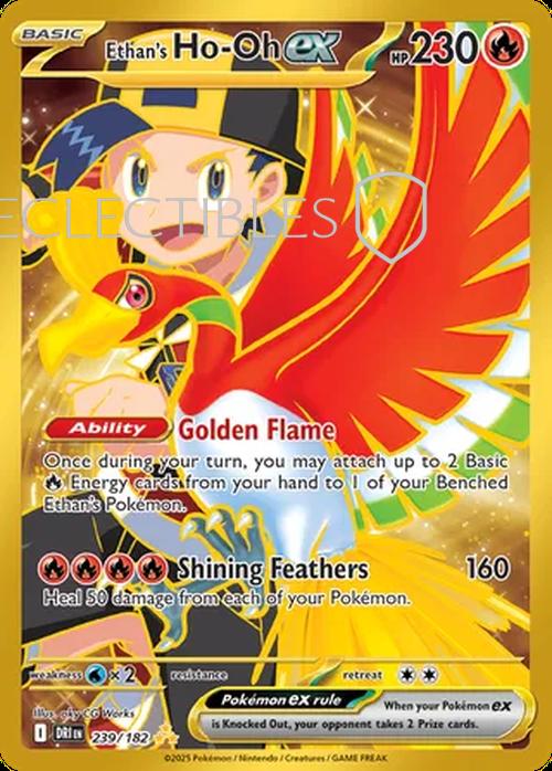 Pokemon Destined Rivals 239/182 Ethans Ho Oh ex