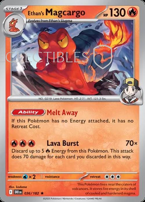 Pokemon Destined Rivals 036/182 Ethans Magcargo Holo