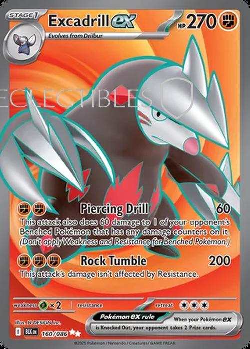 Pokemon Black Bolt 160/086 Excadrill ex
