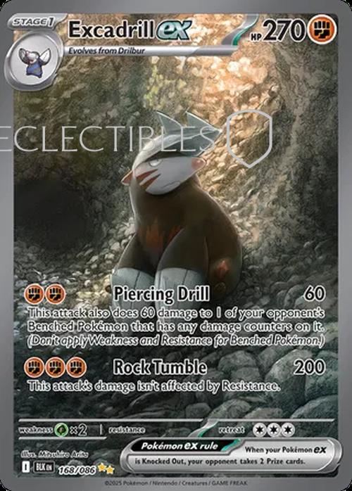 Pokemon Black Bolt 168/086 Excadrill ex