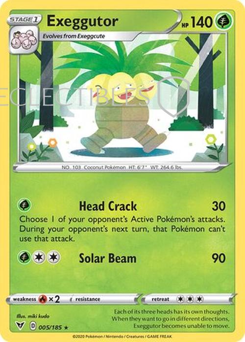 Pokemon Vivid Voltage 005/185 Exeggutor Reverse Holo