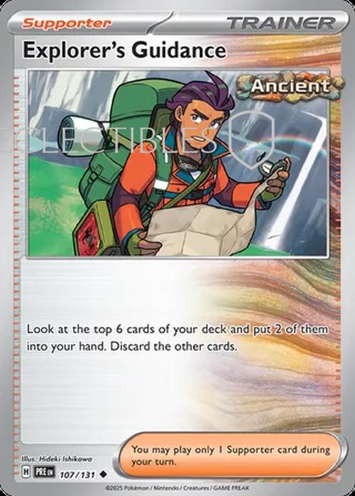 Prismatic Evolutions 107/131 Explorer's Guidance Pokeball Holo