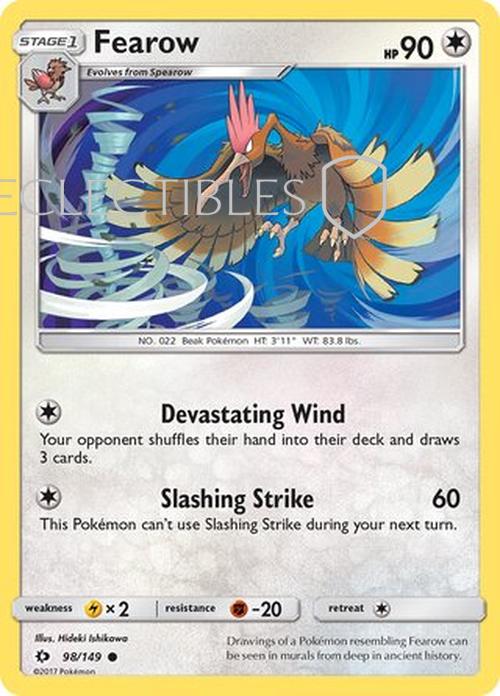 Pokemon Sun & Moon 098/149 Fearow  Reverse Holo