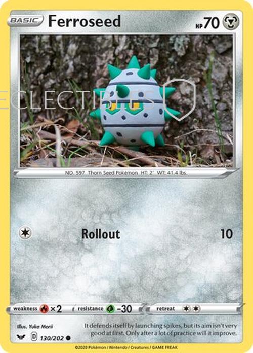 Pokemon Sword & Shield 130/202 Ferroseed  Reverse Holo