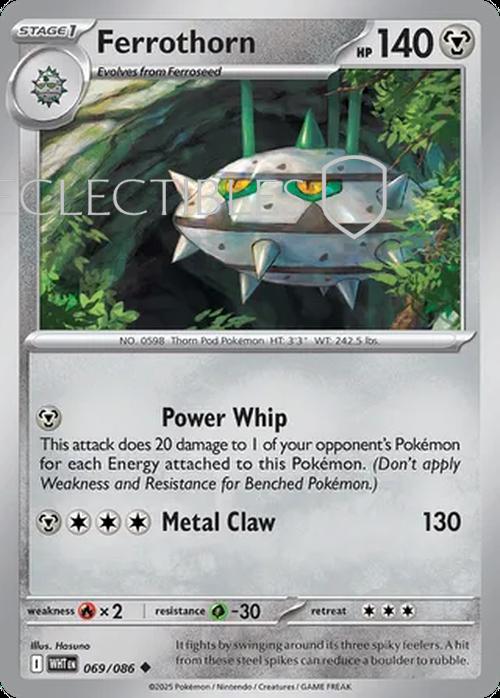 Pokemon White Flare 069/086 Ferrothorn Reverse Holo