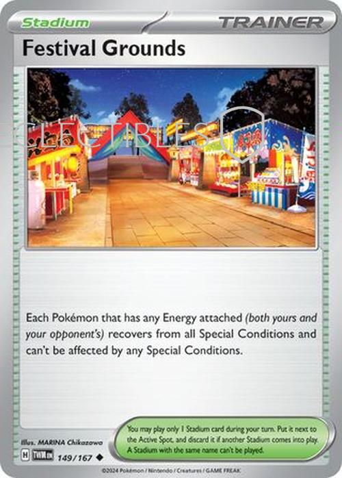 Pokemon Twilight Masquerade 149/167 Festival Grounds Reverse Holo