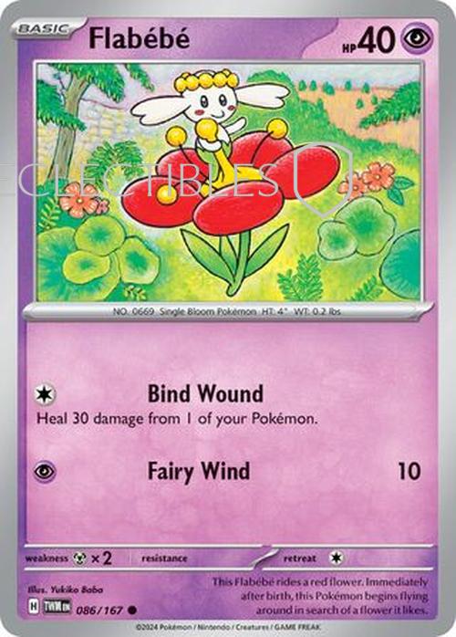 Pokemon Twilight Masquerade 086/167 Flabebe Reverse Holo