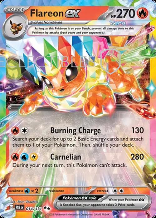 Pokemon Prismatic Evolutions 014/131 Flareon ex