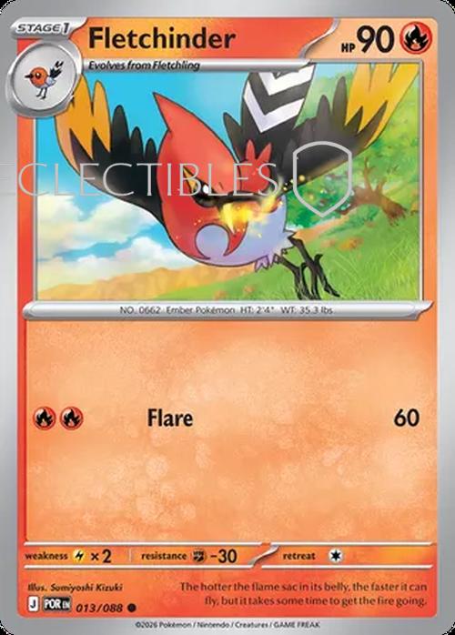 Pokemon Perfect Order 013/88 Fletchinder Reverse Holo