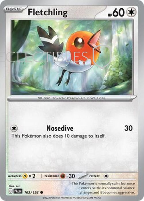 Pokemon Paldea Evolved  163/193 Fletchling  Reverse Holo