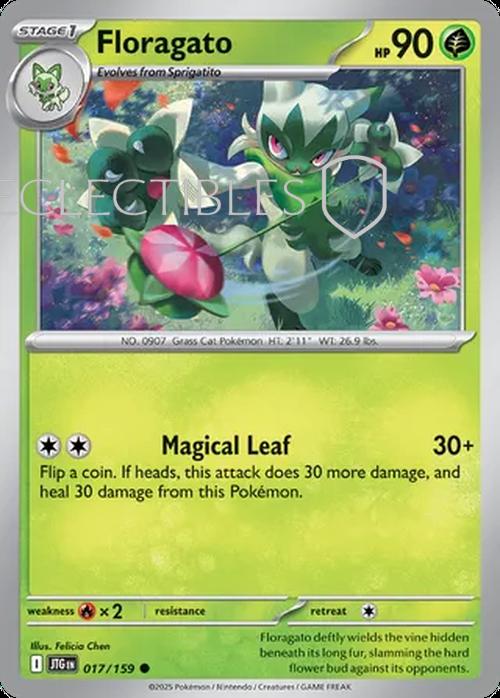 Pokemon Journey Together 017/159 Floragato Reverse Holo
