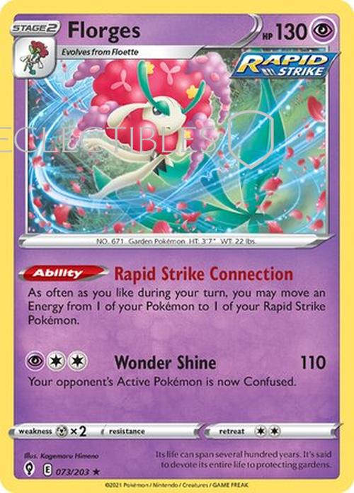Pokemon Evolving Skies 073/203 Florges Holo