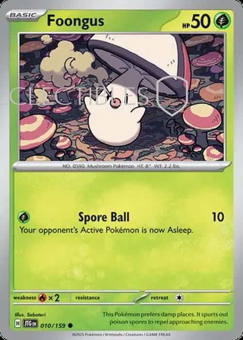 Pokemon Journey Together 010/159 Foongus Reverse Holo