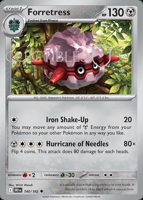 Pokemon Destined Rivals 140/182 Forretress Reverse Holo