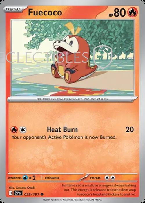 Pokemon Surging Sparks 029/191 Fuecoco  Reverse Holo