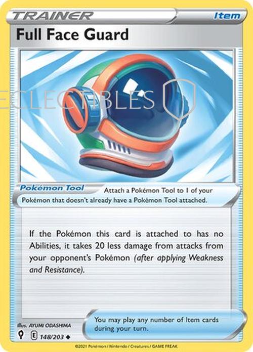 Pokemon Evolving Skies 148/203 Full Face Guard Reverse Holo