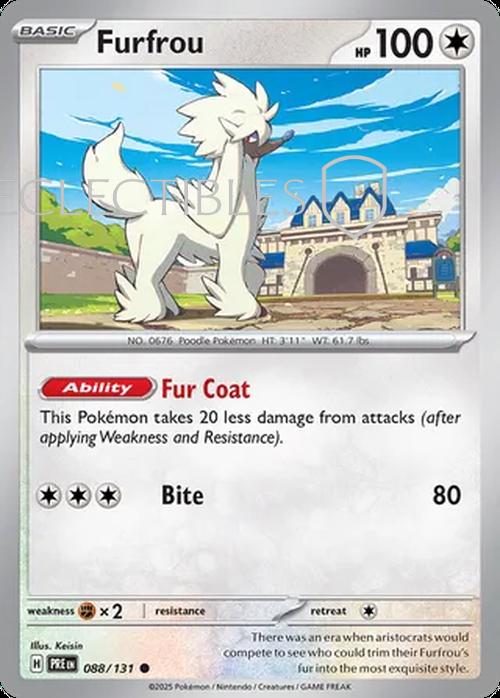 Pokemon Prismatic Evolutions 088/131 Furfrou Reverse Holo