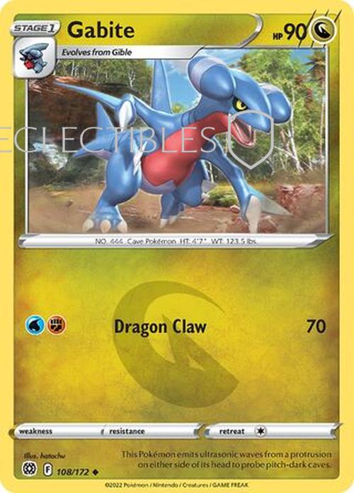Pokemon Brilliant Stars 108/172 Gabite  Reverse Holo
