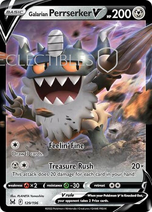 Pokemon Lost Origin 129/196 Galarian Perrserker V