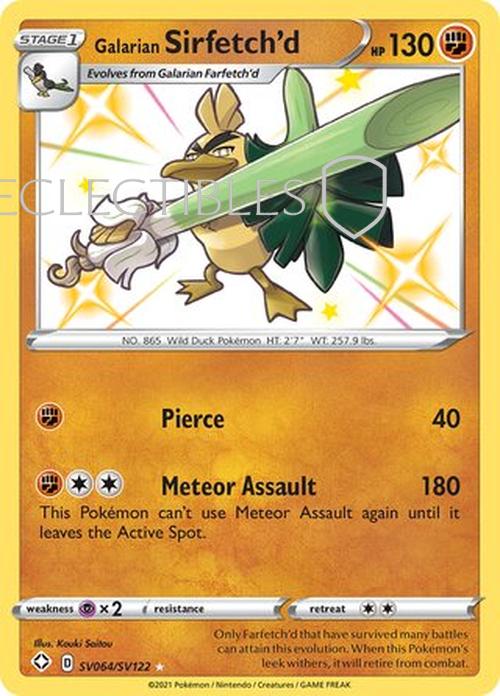 Pokemon Shining Fates SV 064/122 Galarian Sirfetch'd