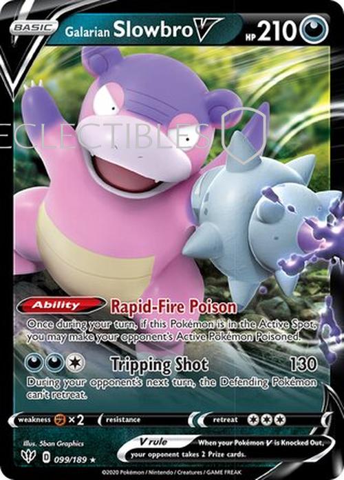 Pokemon Darkness Ablaze 099/189 Galarian Slowbro V