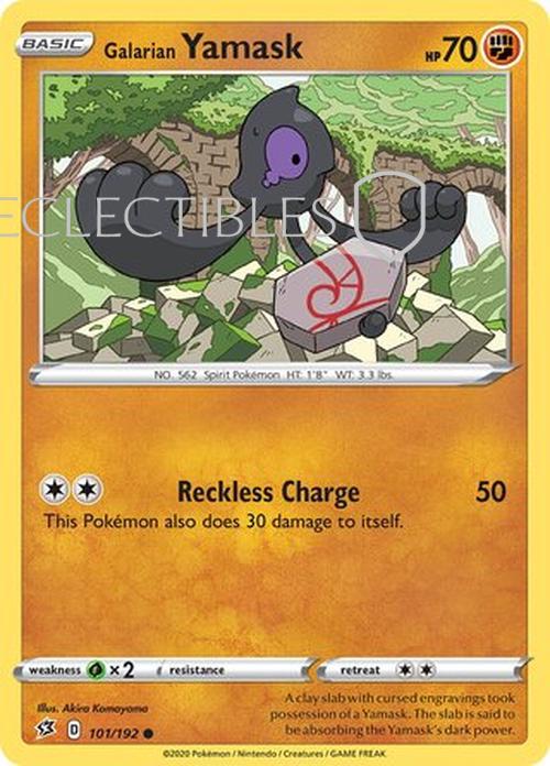 Pokemon Rebel Clash 101/192 Galarian Yamask  Reverse Holo