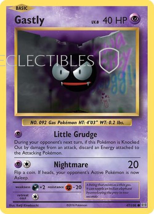 Pokemon evolutions 047/108 Gastly  Reverse Holo