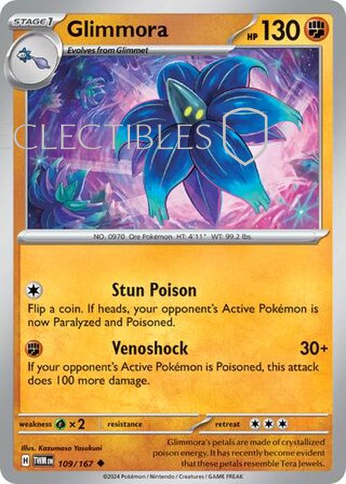 Pokemon Twilight Masquerade 109/167 Glimmora Reverse Holo