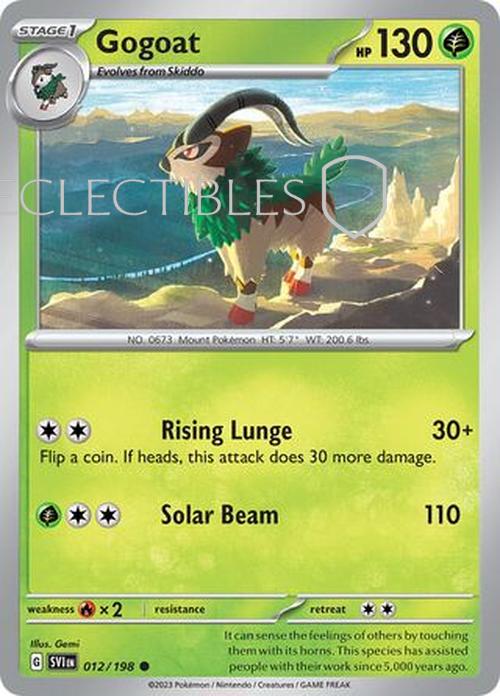Pokemon Scarlet & Violet 012/198 Gogoat  Reverse Holo