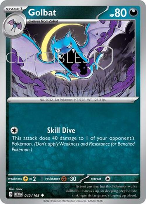 Pokemon Scarlet & Violet 151 042/165 Golbat  Reverse Holo