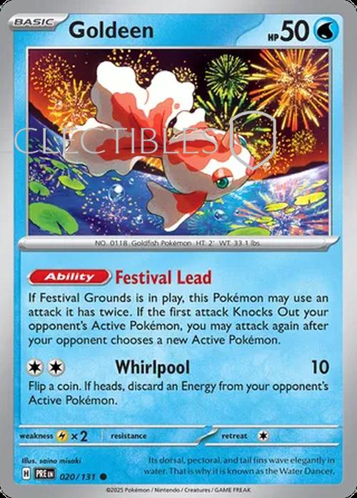 Pokemon Prismatic Evolutions 020/131 Goldeen Reverse Holo