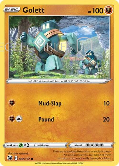 Pokemon Brilliant Stars 082/172 Golett  Reverse Holo