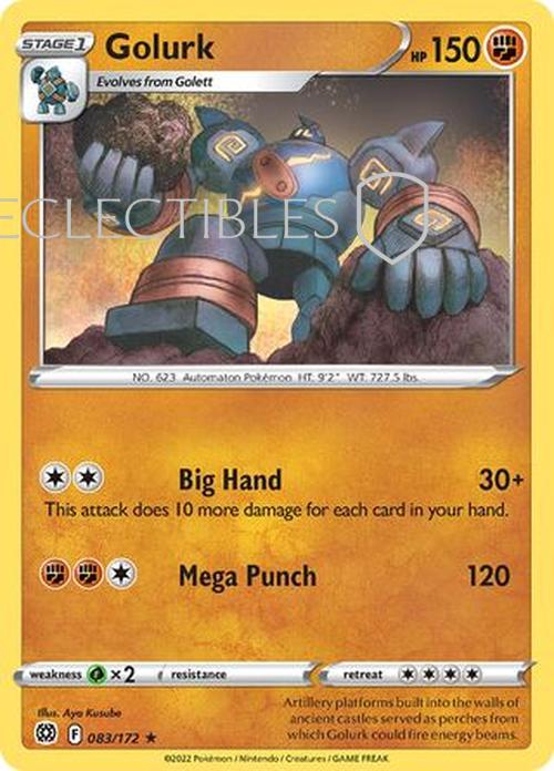 Pokemon Brilliant Stars 083/172 Golurk  Reverse Holo
