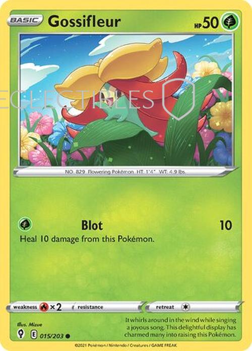 Pokemon Evolving Skies 015/203 Gossifleur  Reverse Holo