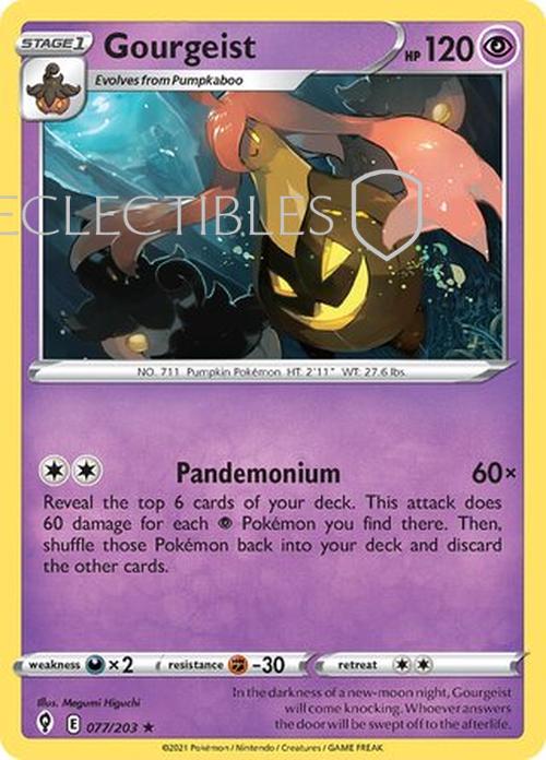Pokemon Evolving Skies 077/203 Gourgeist  Reverse Holo
