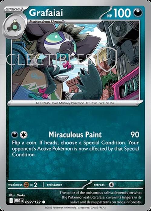 Pokemon Mega Evolutions 092/132 Grafaiai Reverse Holo