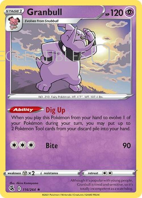 Pokemon Fusion Strike 116/264 Granbull Reverse Holo