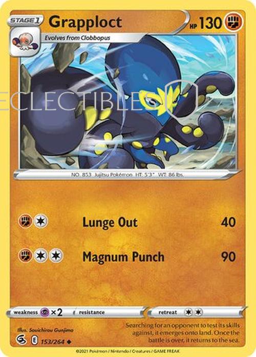 Pokemon Fusion Strike 153/264 Grapploct  Reverse Holo