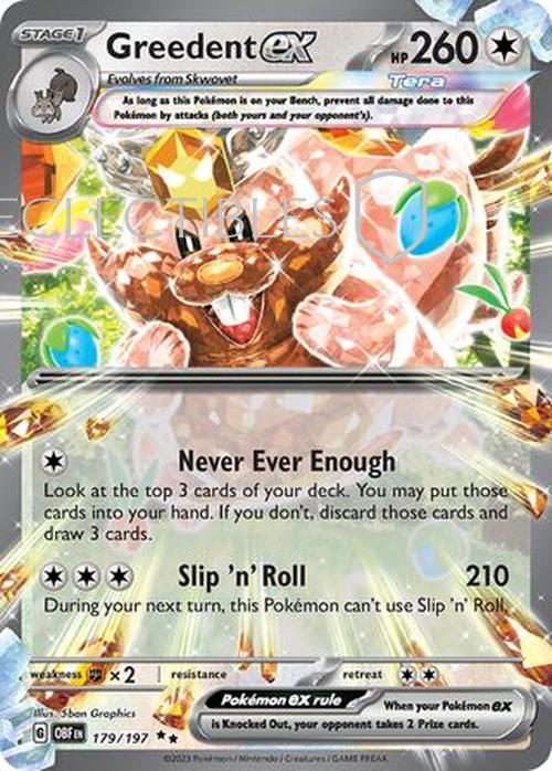 Pokemon Obsidian Flame 179/197 Greedent ex