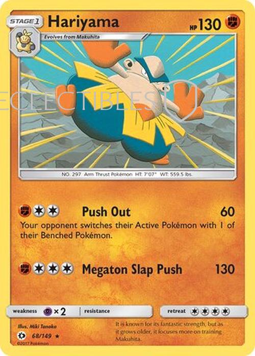 Pokemon Sun & Moon 068/149 Hariyama  Reverse Holo