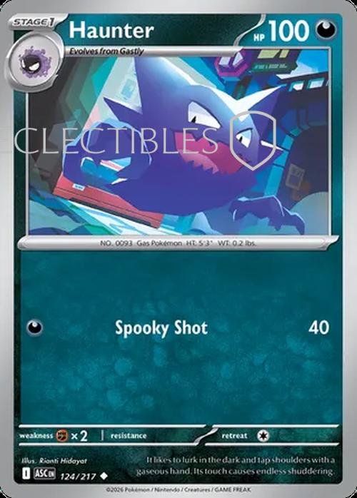 Pokemon Ascended Heroes 124/217 Haunter Reverse Holo