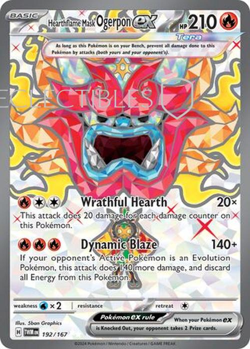 Pokemon Twilight Masquerade 192/167 Hearthflame Mask Ogerpon ex