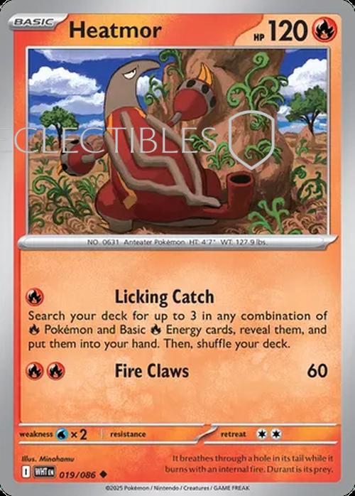 Pokemon White Flare 019/086 Heatmor Reverse Holo