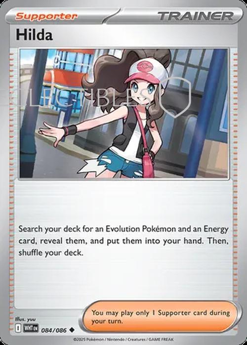 Pokemon White Flare 084/086 Hilda Reverse Holo